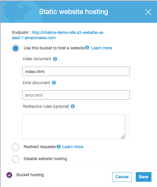S3 Static Hosting