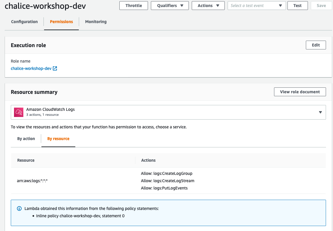 Lambda Console